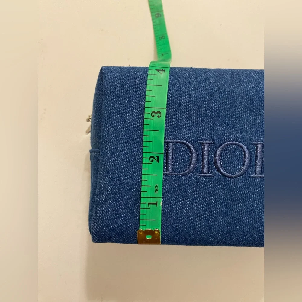 Dior Denim Beauty Line Makeup Bag Pouch, NEW/ with box